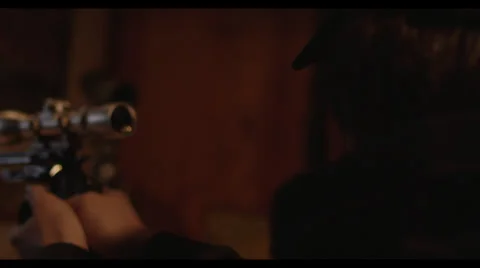 Pointing Gun Stock Footage 31931330