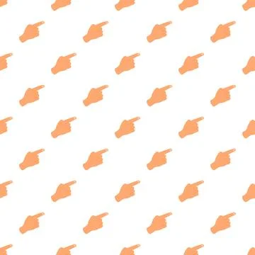 Pointing hand finger gesture repeating seamless pattern Stock Illustration