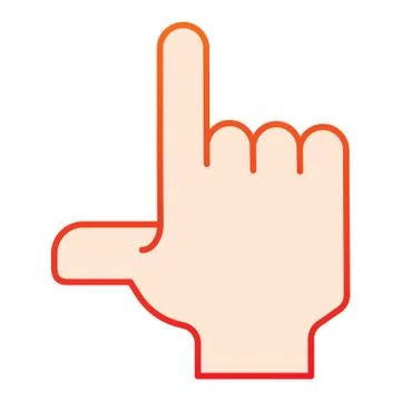 Pointing hand flat icon. Index finger pointing up vector illustration isolated Stock Illustration