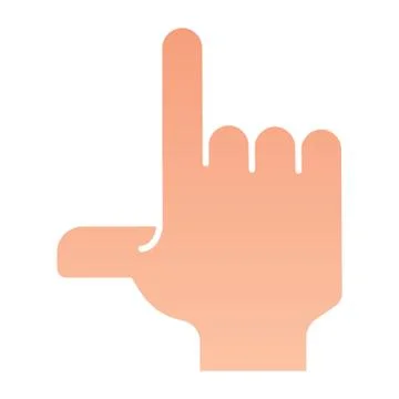 Pointing hand flat icon. Index finger pointing up vector illustration isolated Stock Illustration