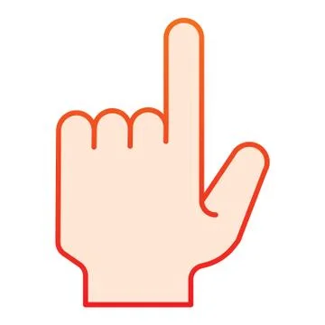 Pointing hand flat icon. Pointing finger vector illustration isolated on white Stockillustratie