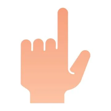Pointing hand flat icon. Pointing finger vector illustration isolated on white イラスト素材
