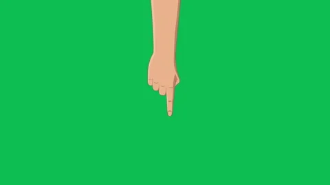 Pointing hand gesture animation with finger pointer to the center. Stock Footage 333344077