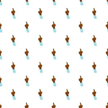 Pointing up hand gesture seamless pattern 스톡 일러스트