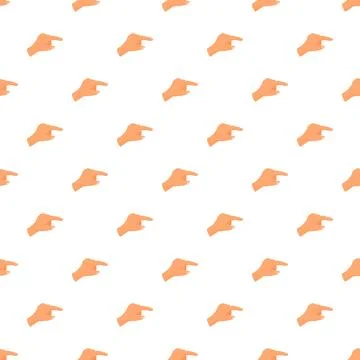 Pointing hand gesture seamless pattern background 스톡 일러스트