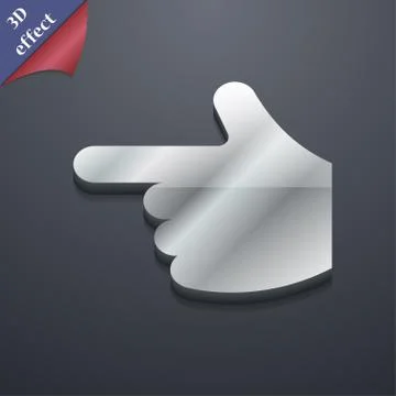 Pointing hand icon symbol. 3D style. Trendy, modern design with space for your t Stockillustratie