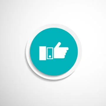 Pointing hand icon vector finger pointer touch Illustrazione stock