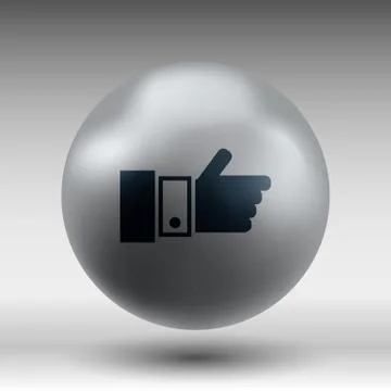 Pointing hand icon vector hand  finger pointer touch Stock Illustration