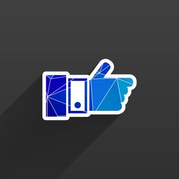 Pointing hand icon vector hand  finger pointer touch Illustrazione stock