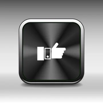 Pointing hand icon vector hand  finger pointer touch Stock Illustration