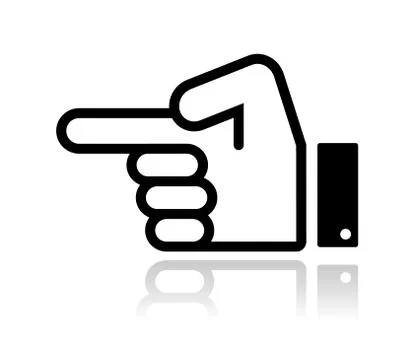Pointing hand icon vector Stock Illustration