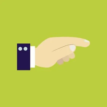 Pointing hand illustrated on background Stock Illustration