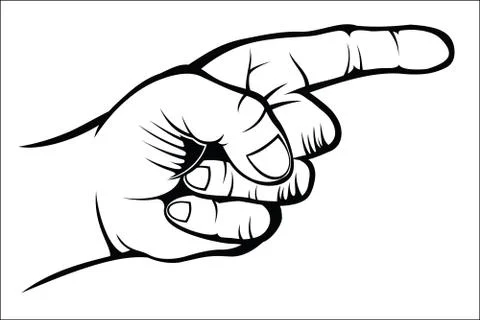Pointing hand Stock Illustration