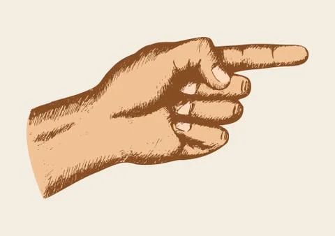 Pointing Hand Stock Illustration