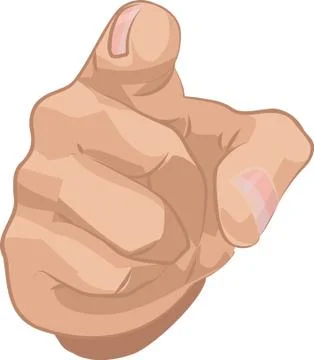 Pointing hand illustration Illustrazione stock