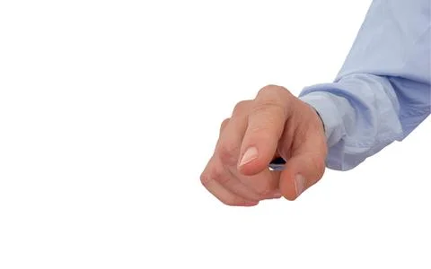 Pointing hand isolated on transparent background for business choice select.. Stock Photos