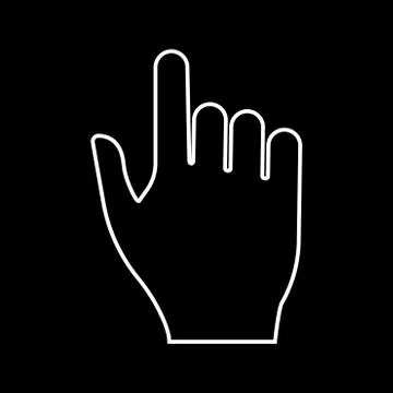 Pointing hand it is icon . Illustrazione stock