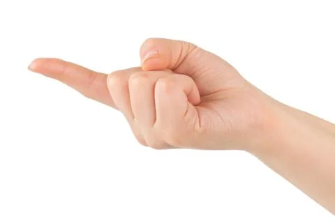 Pointing hand Foto stock