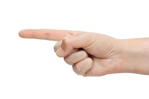 Pointing hand Stock Photos
