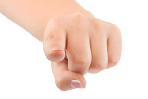 Pointing hand Foto stock