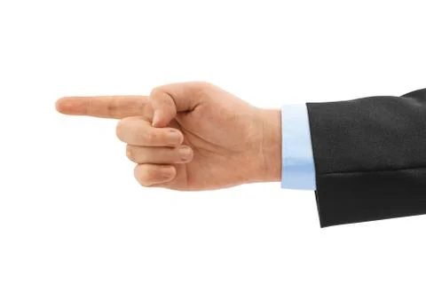 Pointing hand Stock Photos