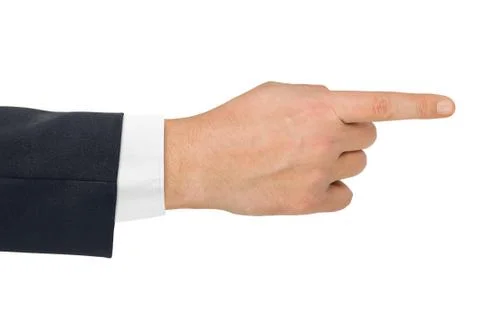 Pointing hand Stock Photos