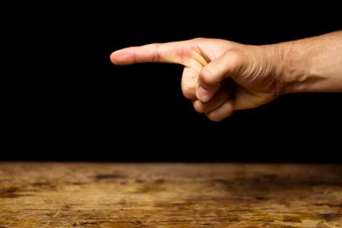 Pointing hand Stock Photos