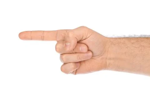 Pointing hand Foto stock