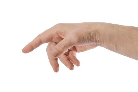 Pointing hand Foto stock