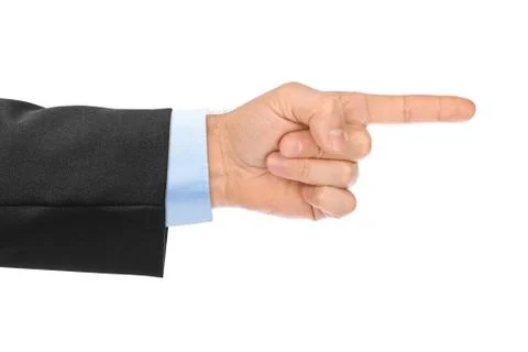 Pointing hand Foto stock