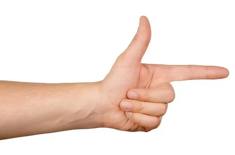 Pointing hand Stock Photos