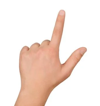 Pointing hand Stock Photos