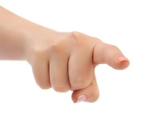 Pointing hand Pointing hand isolated on white background Copyright: xZoona... Stock Photos