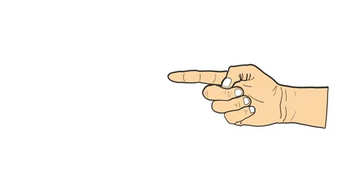 Pointing Hand Rotate Stock Footage 171196468