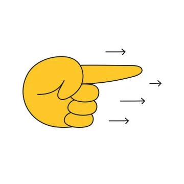 Pointing hand sketch Stock Illustration