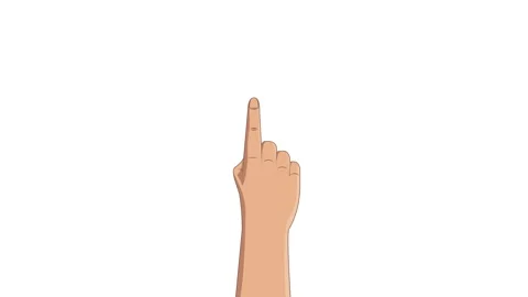 Pointing hand tap gesture animation with finger press interaction. Stock Footage 333344112