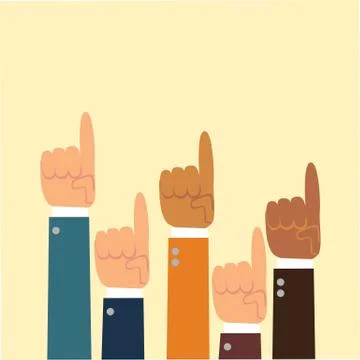 Pointing hands. Hand with pointing finger Stock Illustration