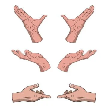 Pointing hands palm vector set collection for illustrations Stock-Illustration