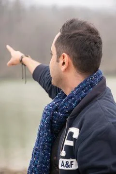Pointing to Horizons Foto stock