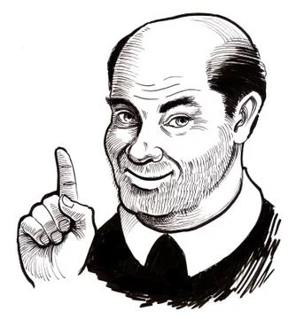 Pointing up Stock Illustration