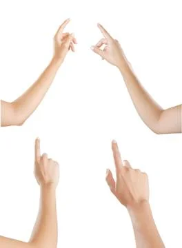 Pointing isolated Stock Photos