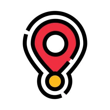 Pointing location navigation map pin icon Stock Illustration