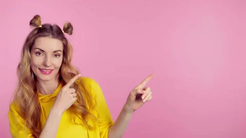 Pointing at mockup promotion or text 動画素材 237956763