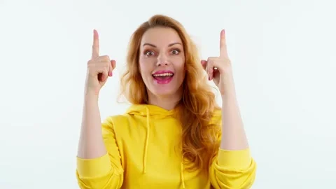 Pointing at mockup promotion or text Video stock 238936137