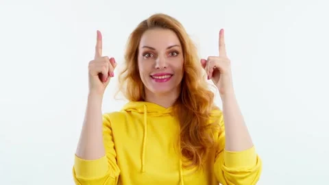 Pointing at mockup promotion or text Stock Footage 240947267