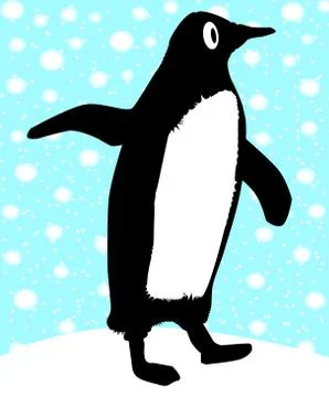 Pointing penguin Stock Illustration