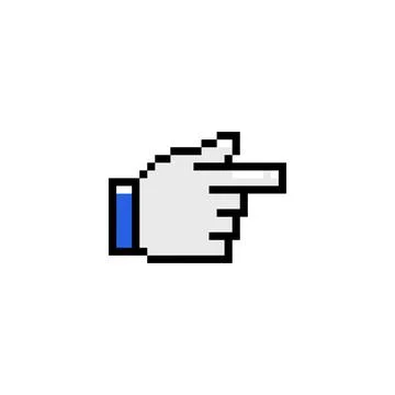 Pointing pixel icon vector design 스톡 일러스트