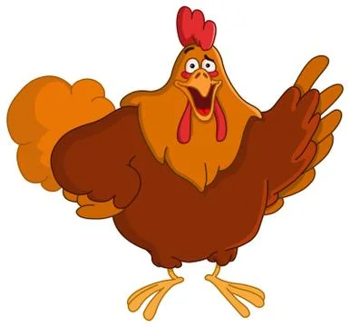 Pointing rooster Illustrazione stock