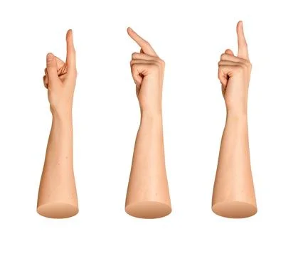 Pointing up side view 库存照片