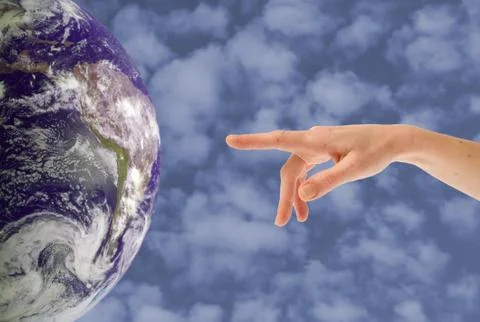 Pointing south america Stock Illustration